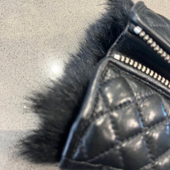 GIORGIO ARMANI - SOFT LEATHER BLACK GLOVES / SIZE SMALL - Picture 4 of 4